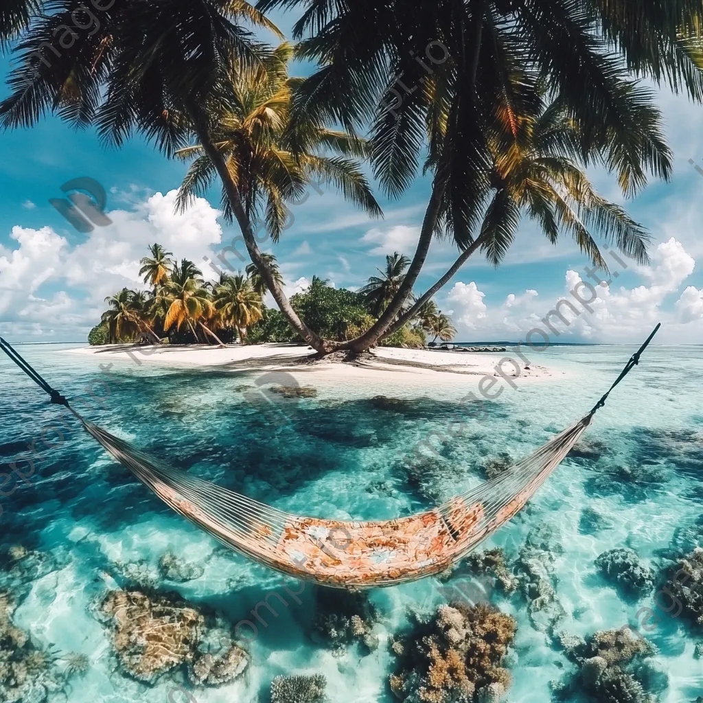 Hammock between palm trees on a tropical island - Image 3