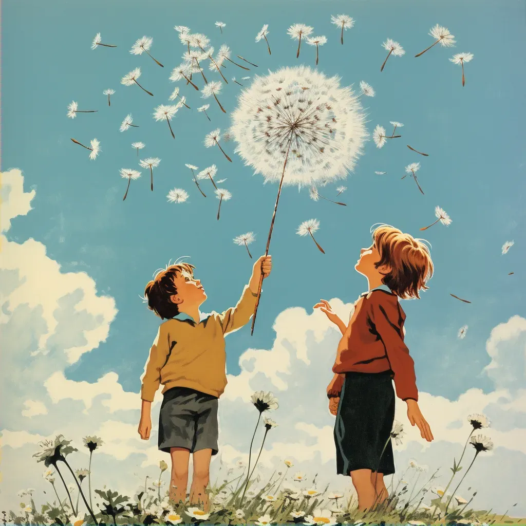 Image of dandelions releasing seeds in the wind, symbolizing freedom - Image 2