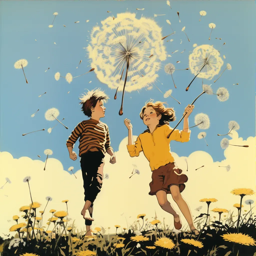 Image of dandelions releasing seeds in the wind, symbolizing freedom - Image 3