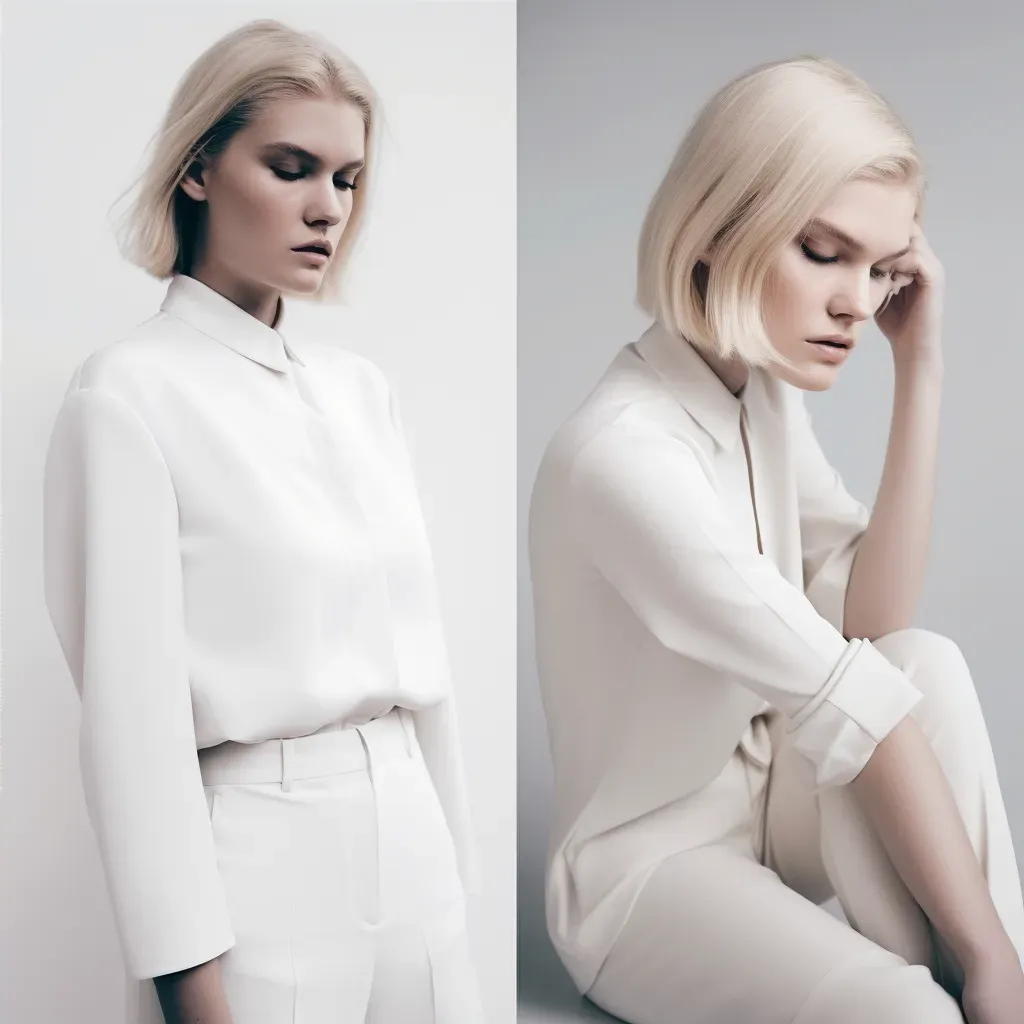 Minimalistic modern fashion editorial scene in monochrome colors - Image 4