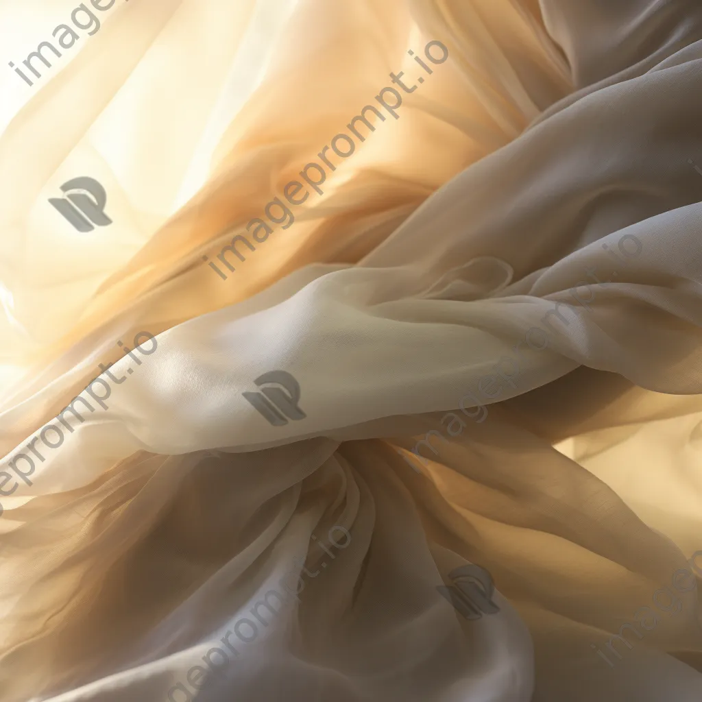 Close-up of soft fabric with morning sunlight filtering through curtains. - Image 2