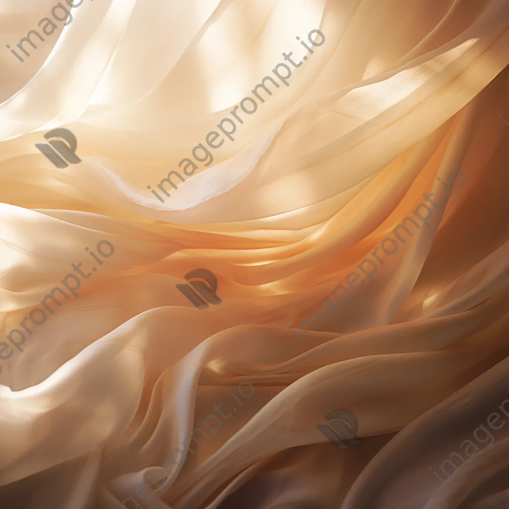 Close-up of soft fabric with morning sunlight filtering through curtains. - Image 3