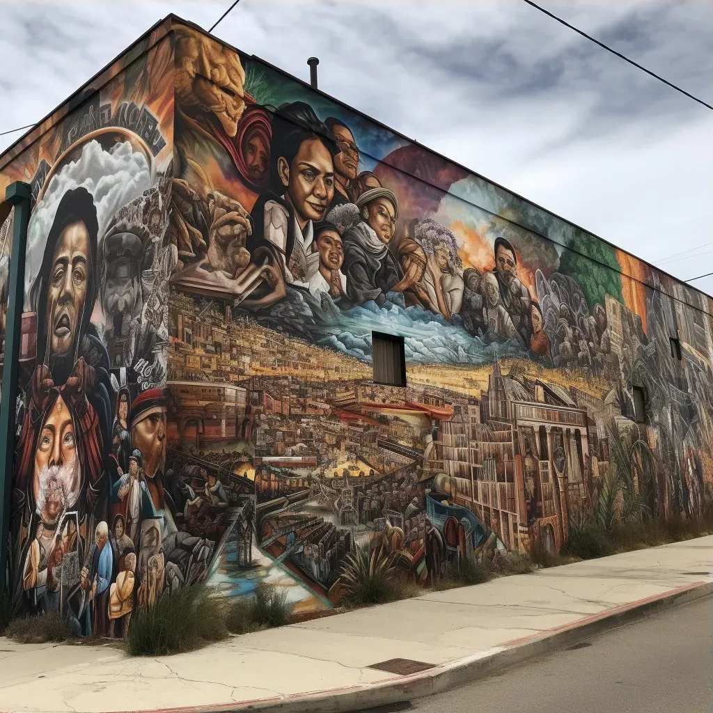 Mural spanning border wall symbolizing unity and shared humanity - Image 3