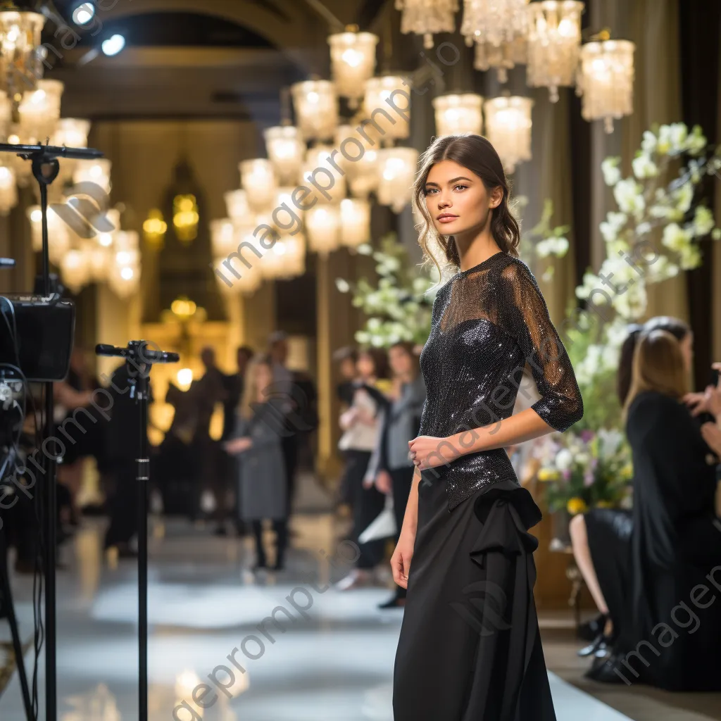 Models presenting fashion collections at a boutique event. - Image 1