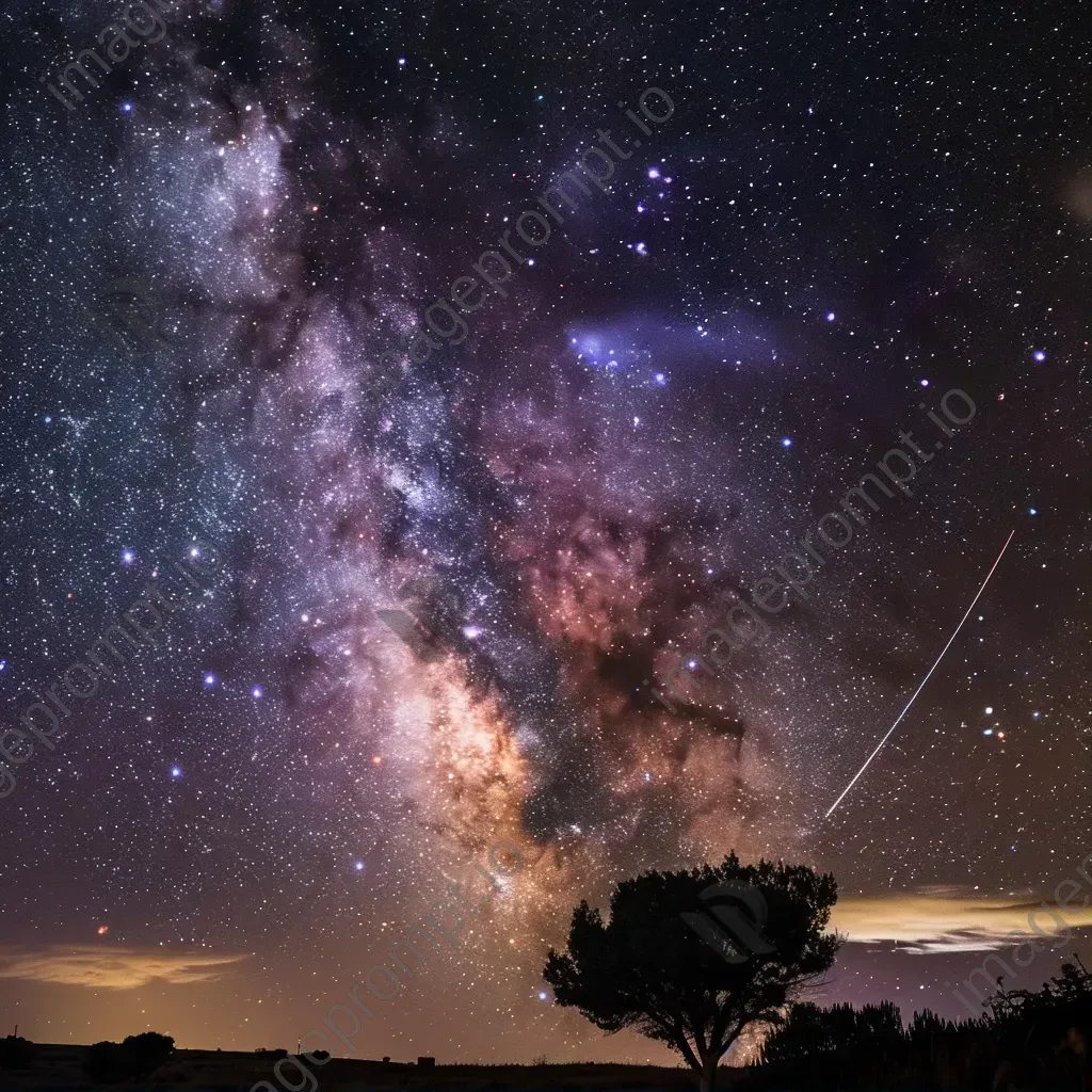 Auriga constellation with shooting star in the sky - Image 1