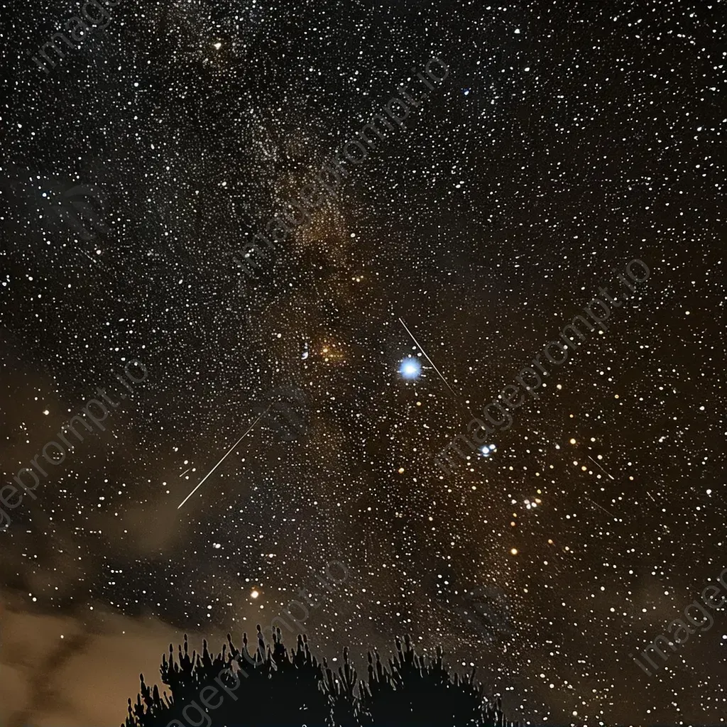 Auriga constellation with shooting star in the sky - Image 2