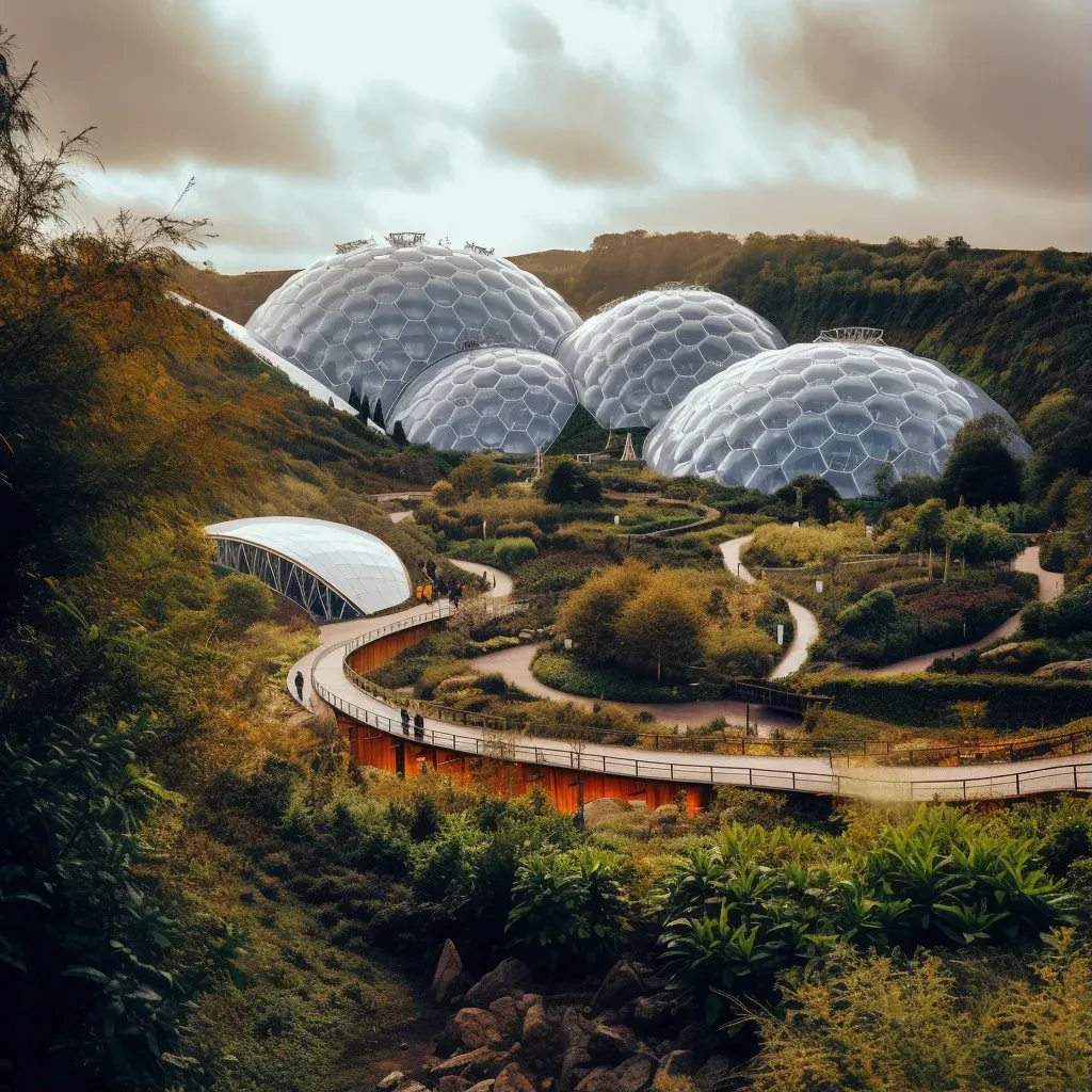 Image of Eden Project biomes in reclaimed quarry harmonizing with nature - Image 1