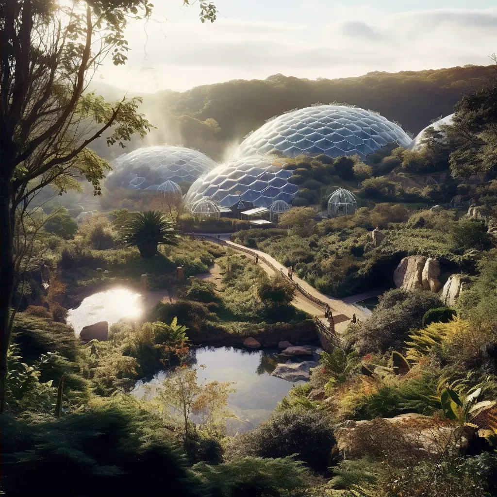 Image of Eden Project biomes in reclaimed quarry harmonizing with nature - Image 2