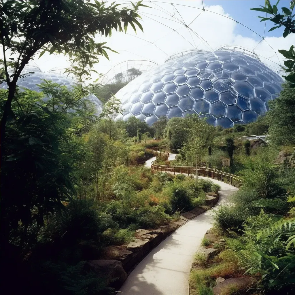 Image of Eden Project biomes in reclaimed quarry harmonizing with nature - Image 4