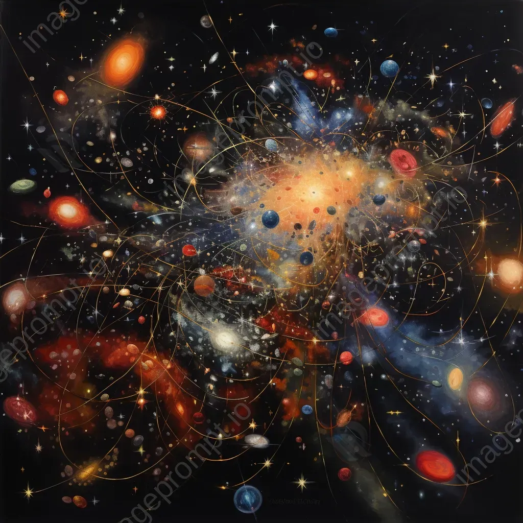 Distant galaxy cluster with varied shapes and colors - Image 4