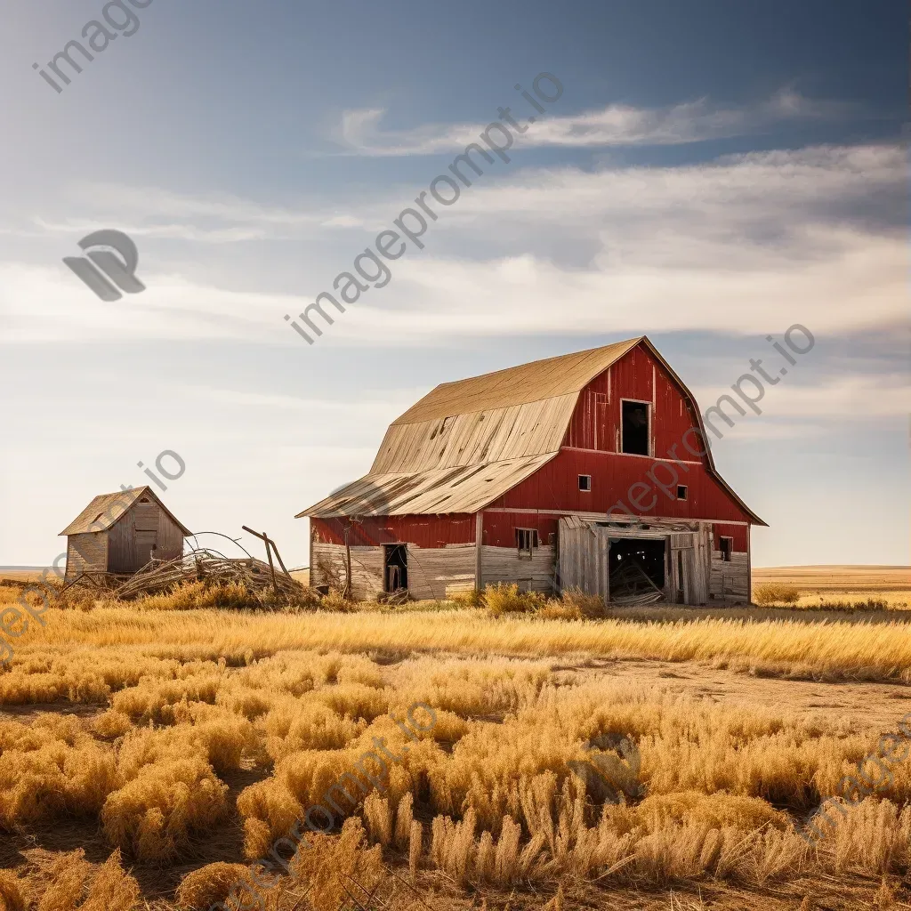 Traditional red barn with hay loft - Image 1