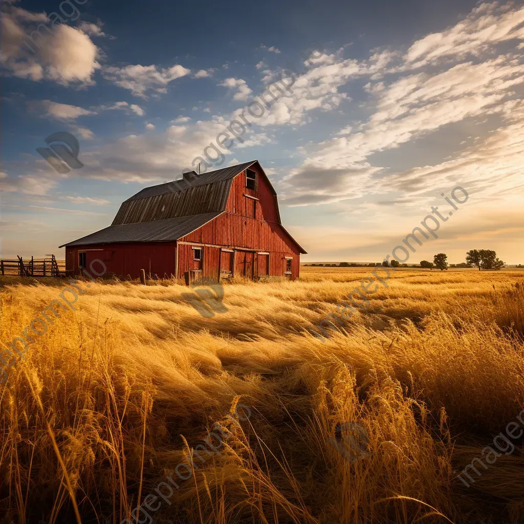 Traditional red barn with hay loft - Image 2