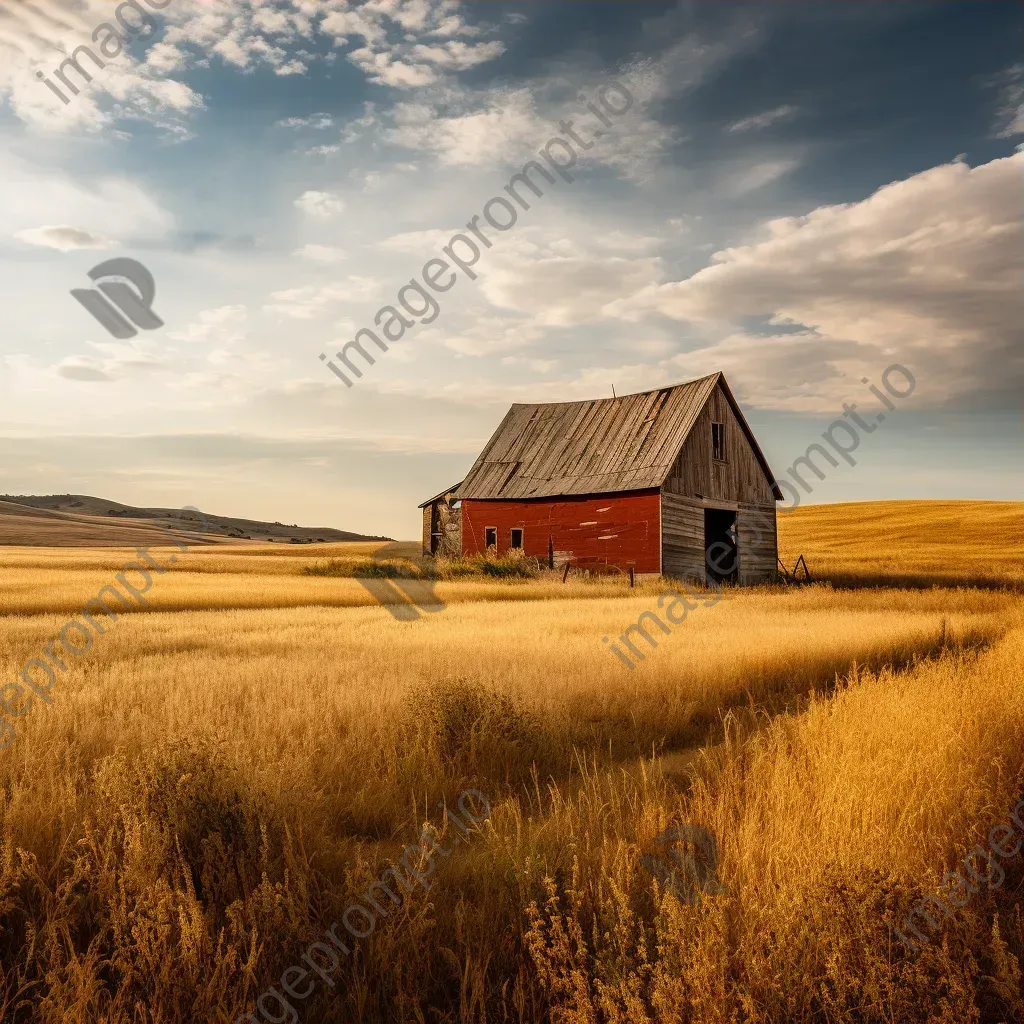 Traditional red barn with hay loft - Image 3