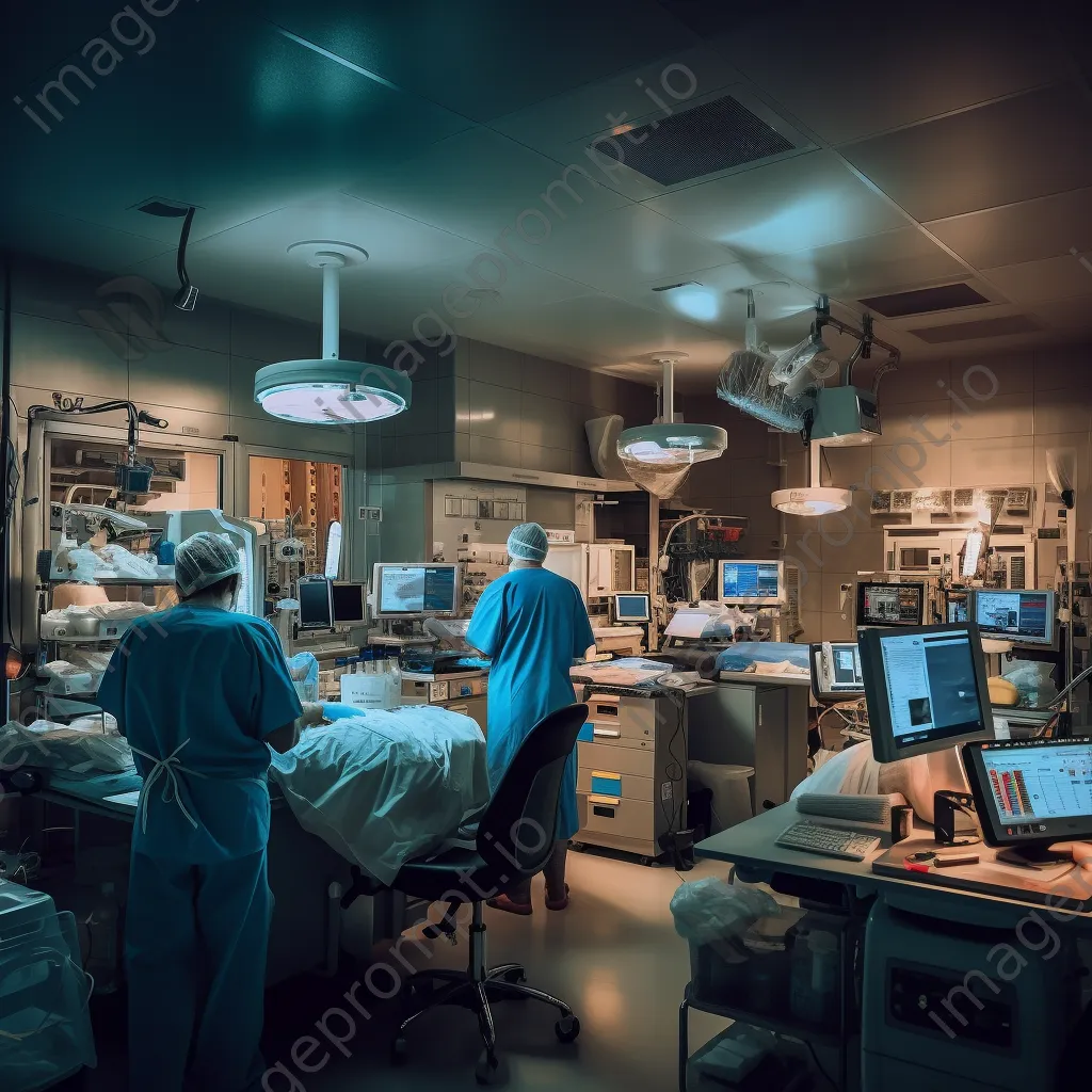 Medical staff in a hospital emergency room attending to patients with equipment visible. - Image 2