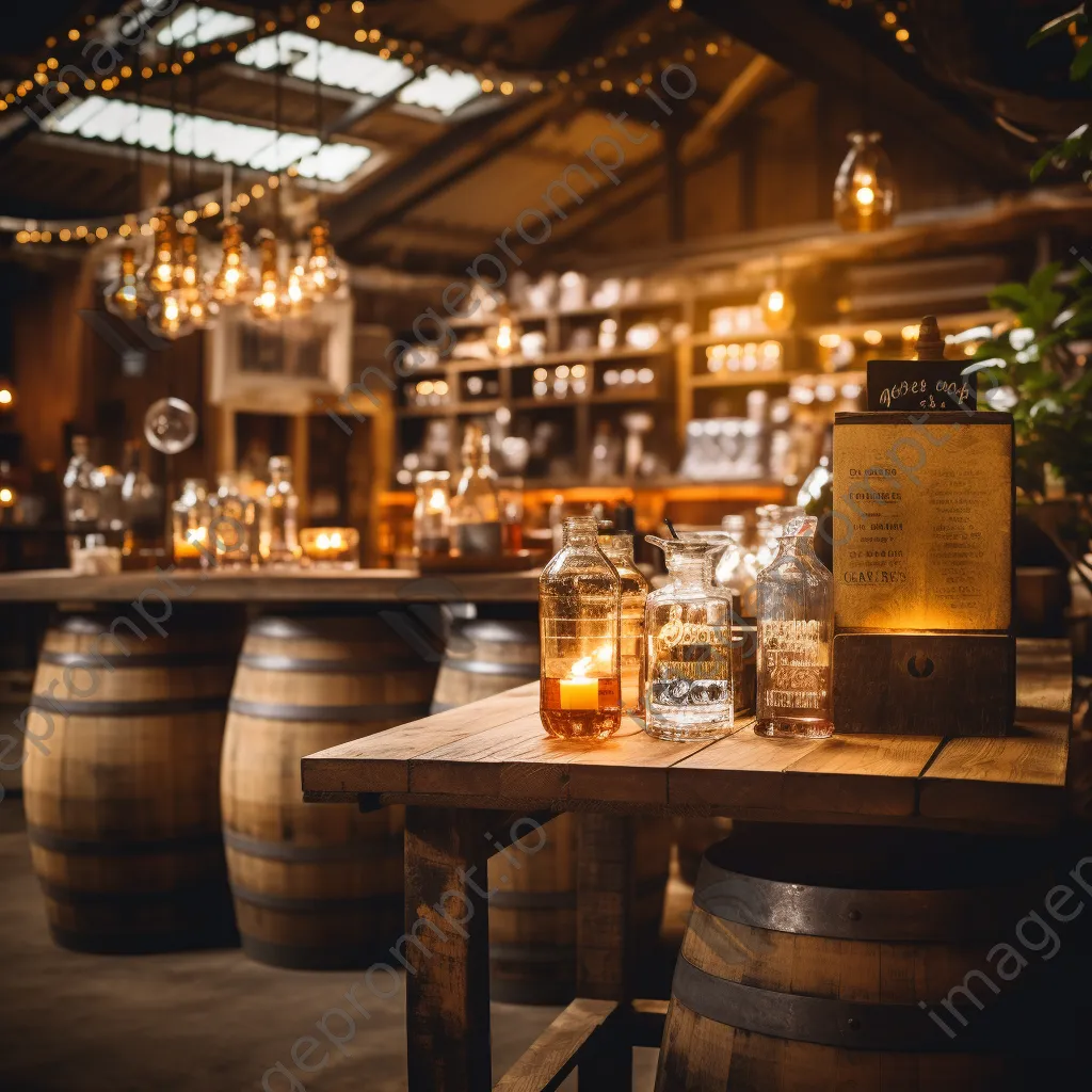 Inviting rustic bar with craft beer and cocktails - Image 1