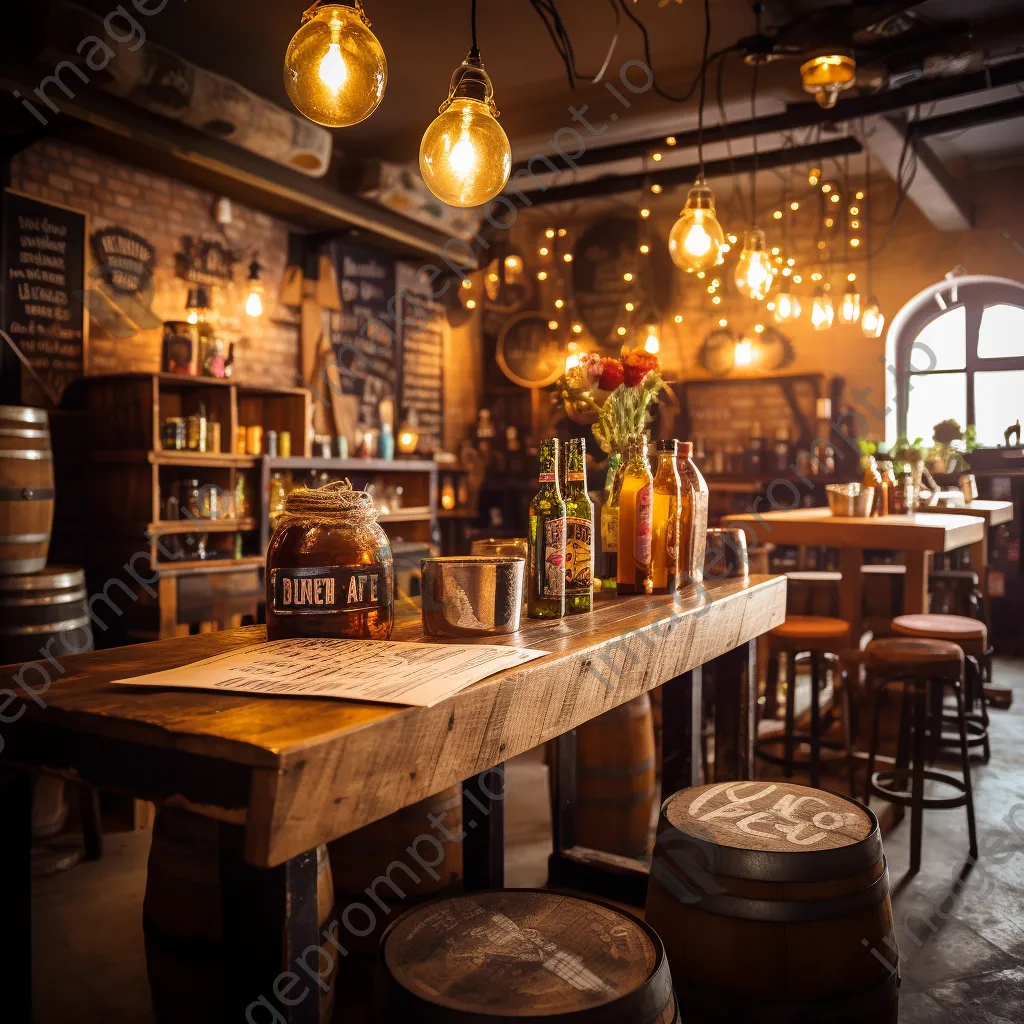 Inviting rustic bar with craft beer and cocktails - Image 2