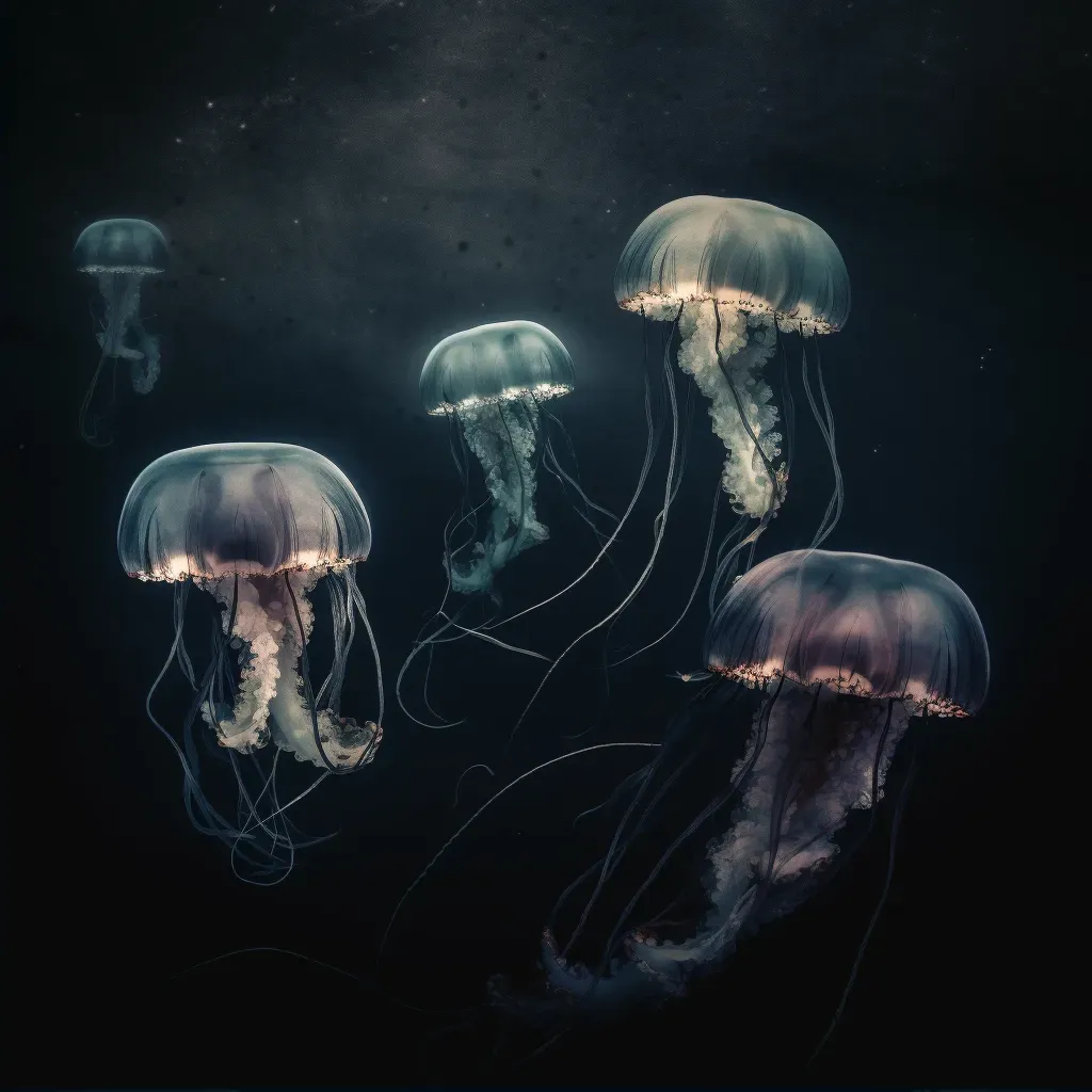 ethereal jellyfish underwater - Image 2