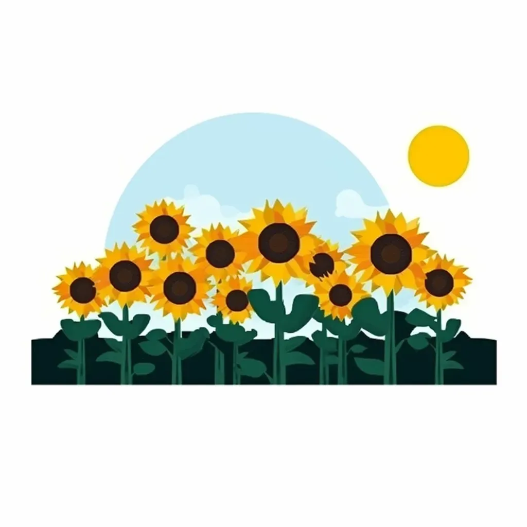 Sunflower Farm Logo with Blooming Sunflowers in a Field - Image 4