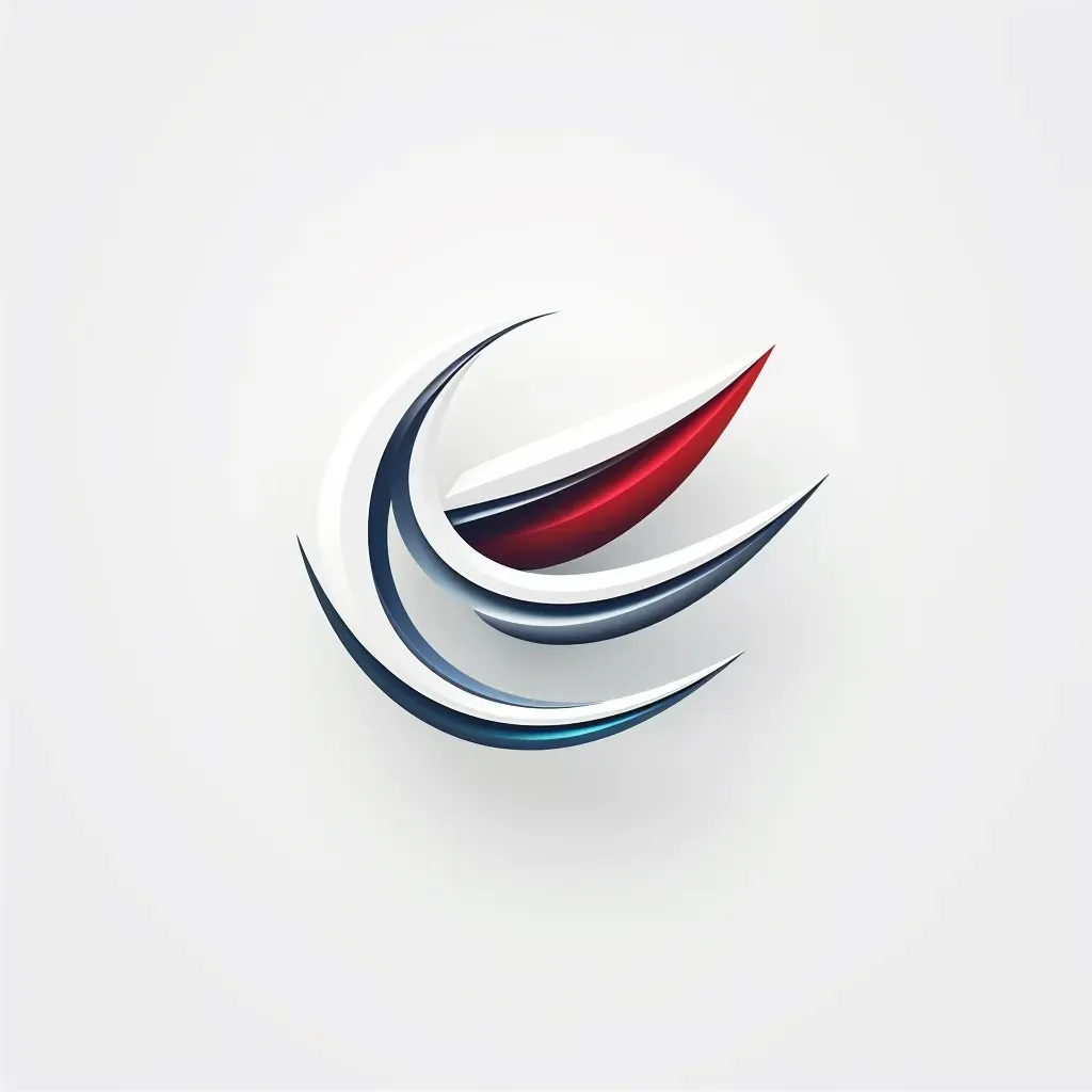 Futuristic abstract emblem logo on white background - Image 2