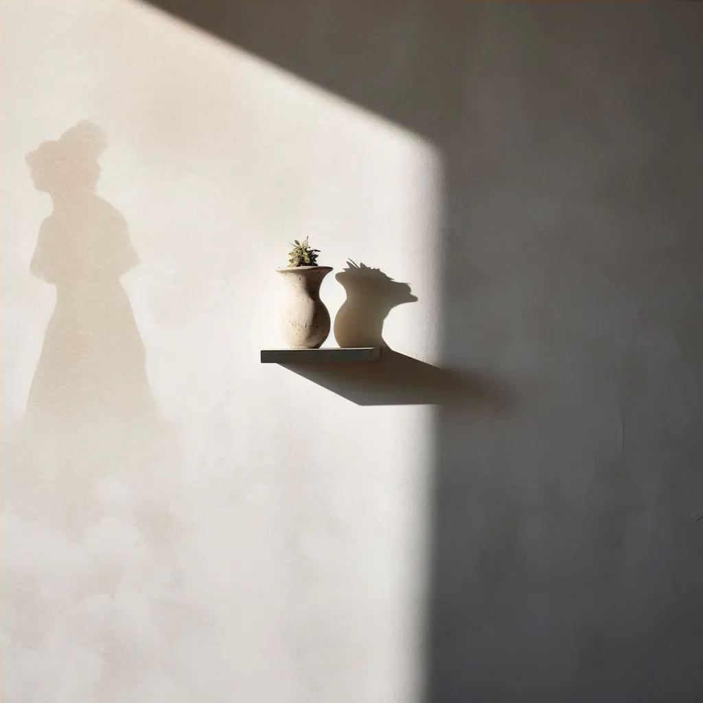 Minimalist shadow play cast on a wall - Image 4