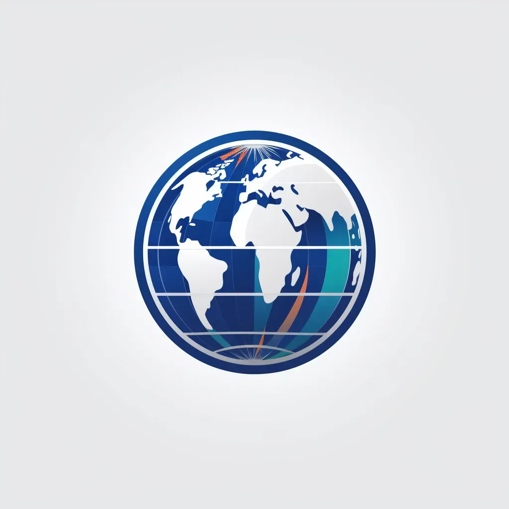 Bold and impactful news media company logo with a stylized globe icon in blue and white - Image 4