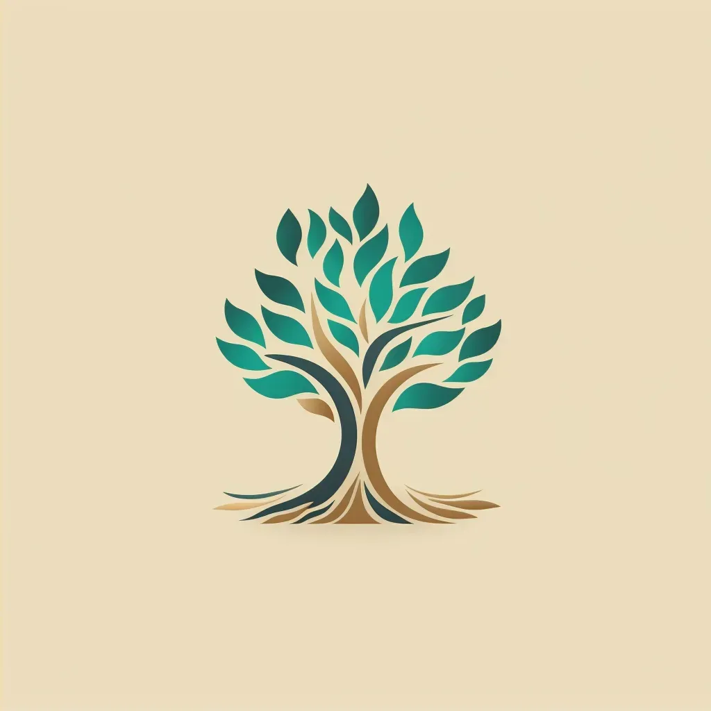 Nature-inspired logo for an ethical investment platform with a tree icon in green and brown - Image 2