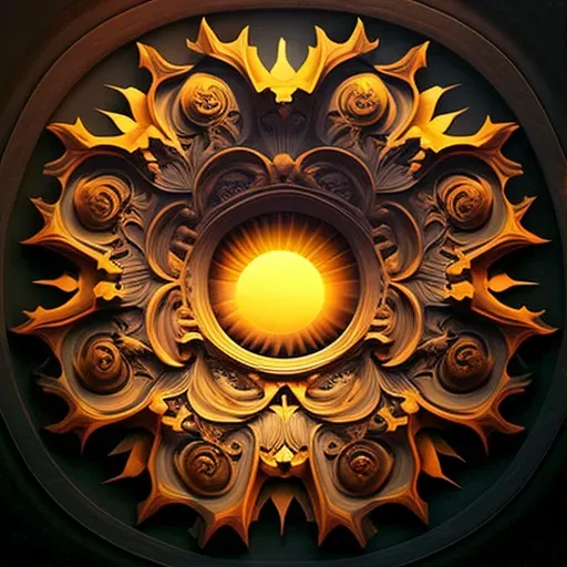 Symbolic representation of the birth of the sun with vibrant hues - Image 1