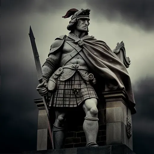 Dutiful soldier standing guard at war memorial under overcast sky - Image 2