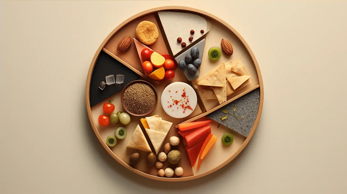 Middle Eastern mezze plate in low poly style with warm hues - Image 4