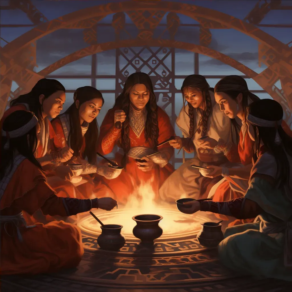 Image of Native American Indians participating in a traditional Chinese tea ceremony - Image 4