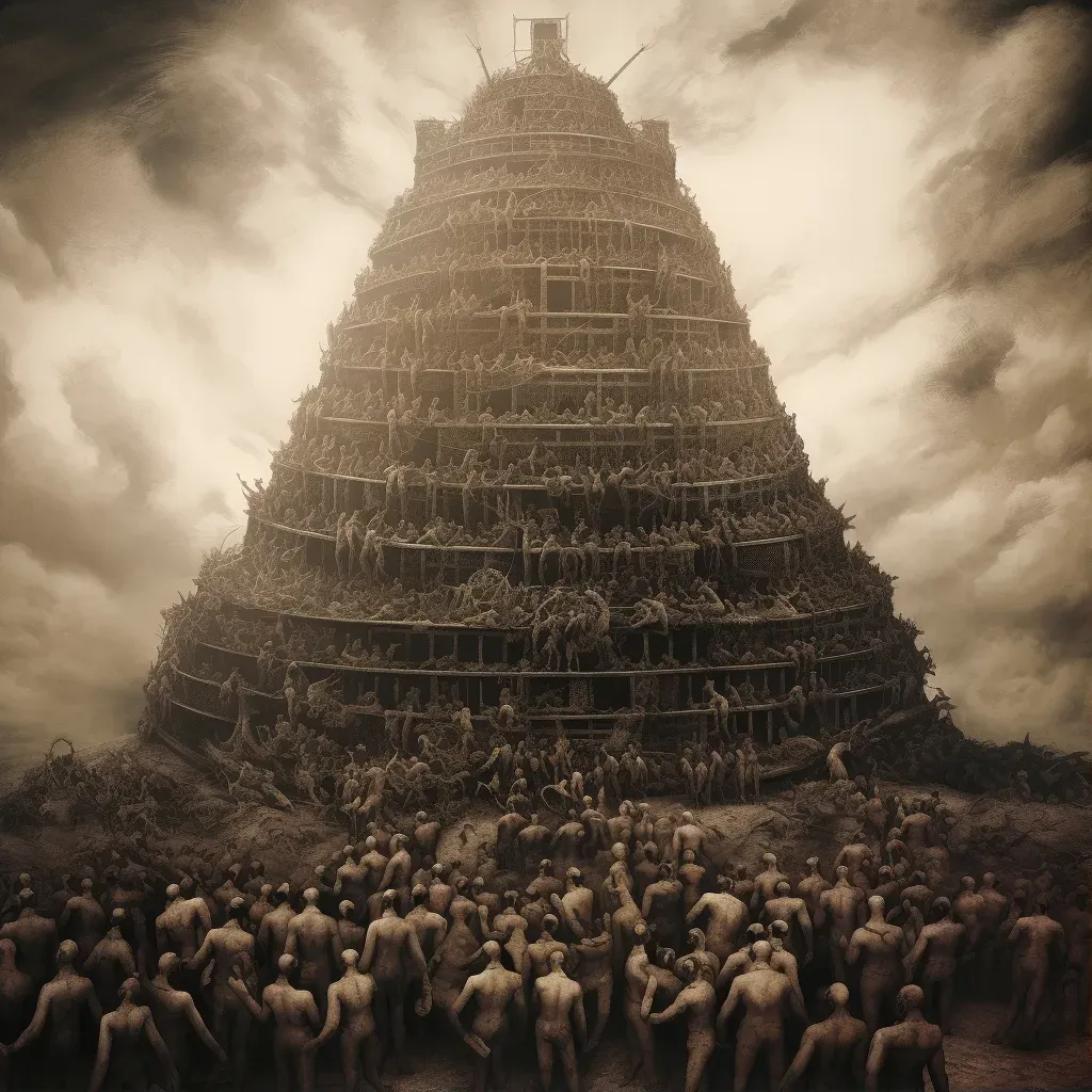 Visual depiction of the Tower of Babel