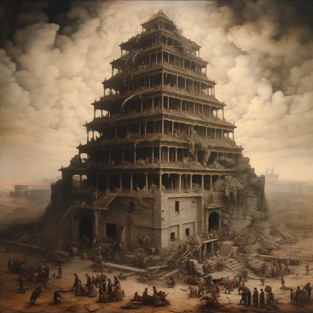 Visual depiction of the Tower of Babel