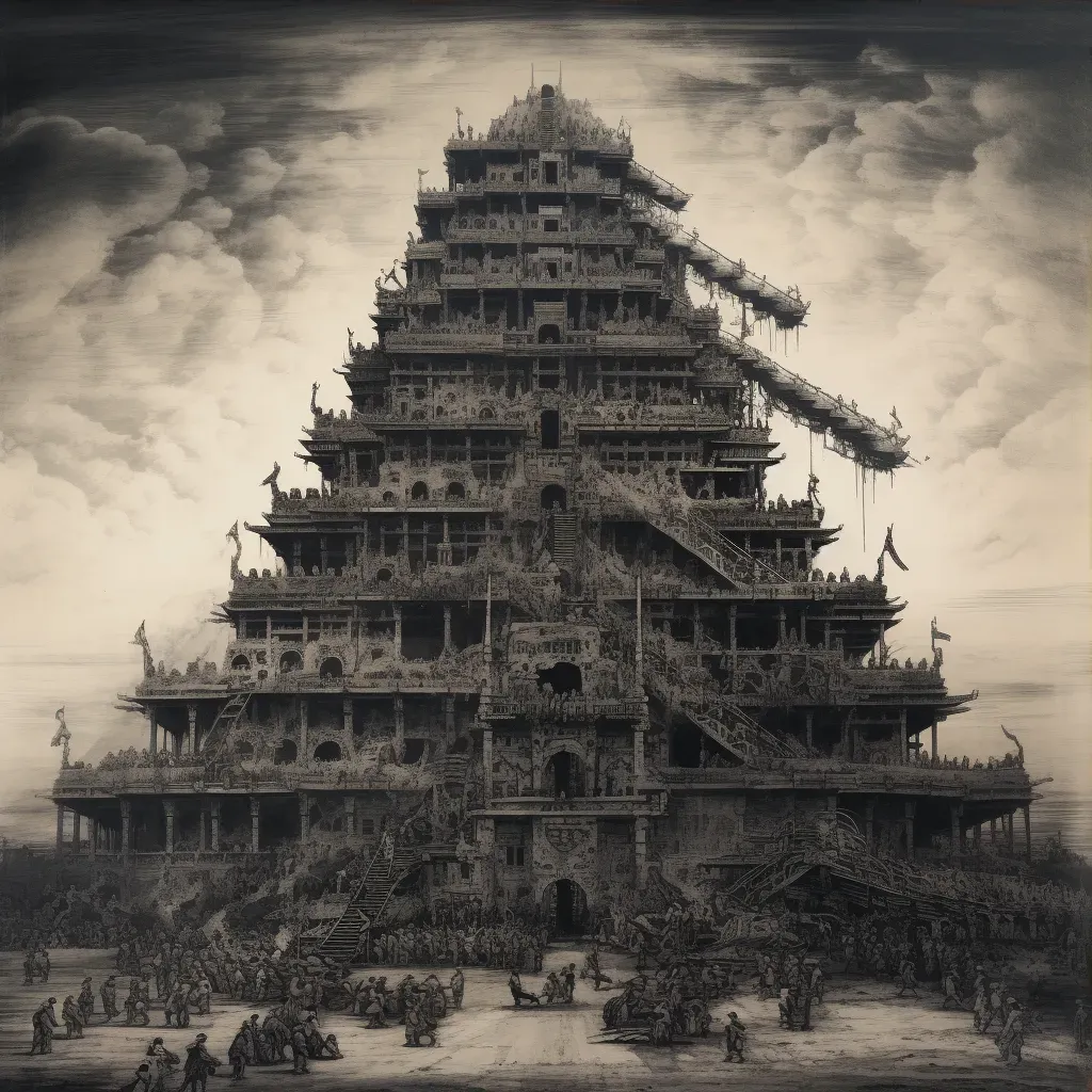 Visual depiction of the Tower of Babel