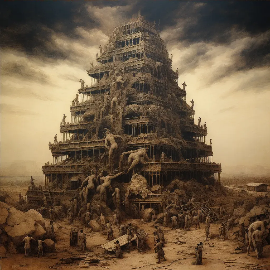 Visual depiction of the Tower of Babel