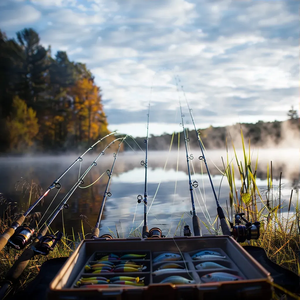 Fishing Gear by the Lakeside