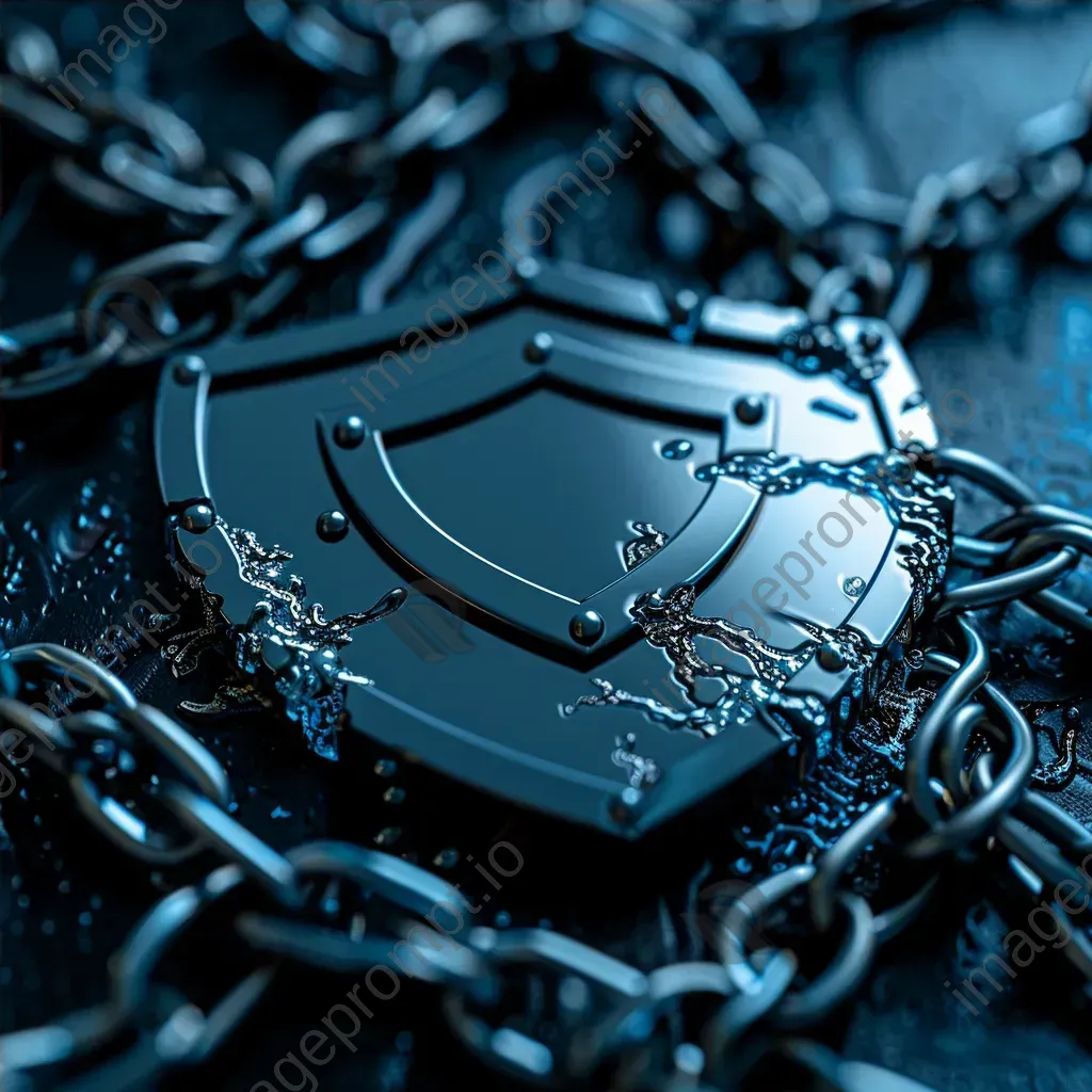 409 Conflict error page with shield icon and broken chains - Image 4