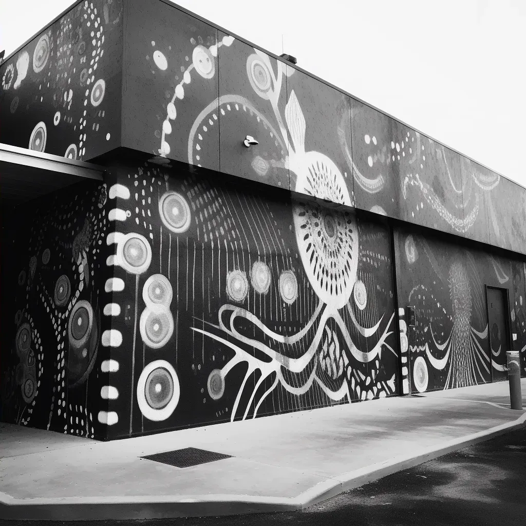 Mural fusion of tribal art - Image 2