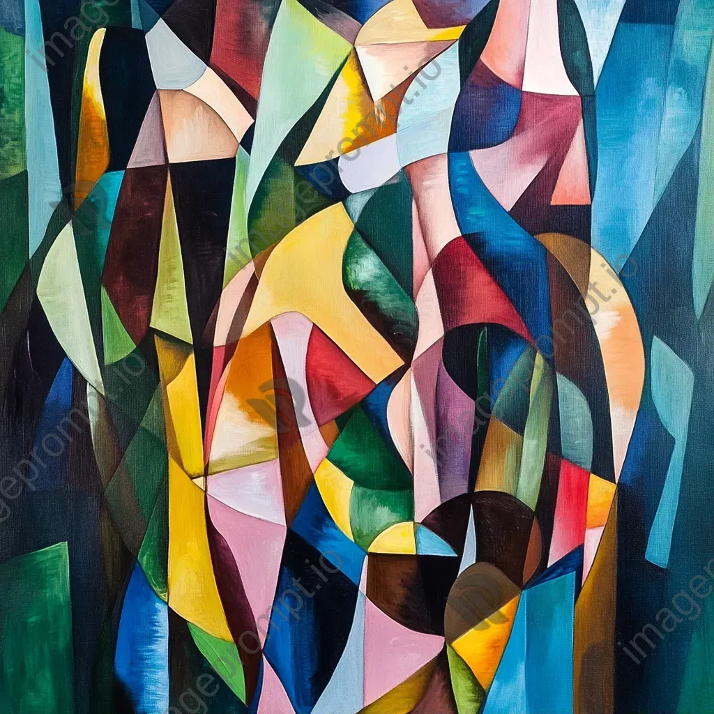 Abstract depiction of spring season in bold geometric shapes - Image 1