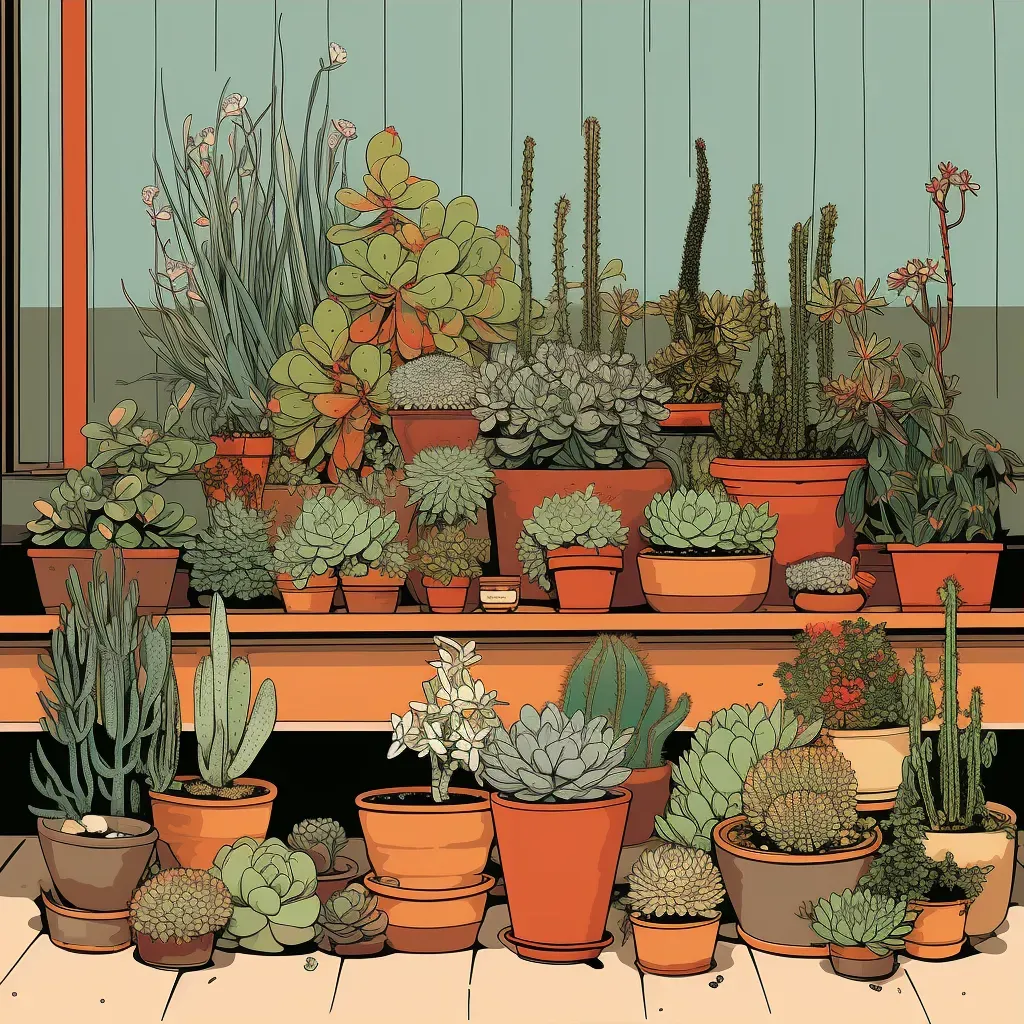 Image of a variety of succulent plants in a terracotta pot - Image 3