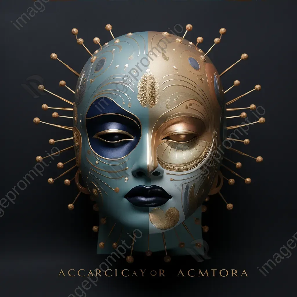 Body painting featuring zodiac signs in celestial colors, blended with art deco and minimalist influences - Image 4