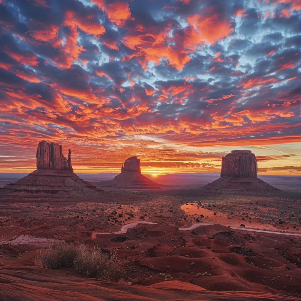 Monument Valley Navajo sunrise - Image 1