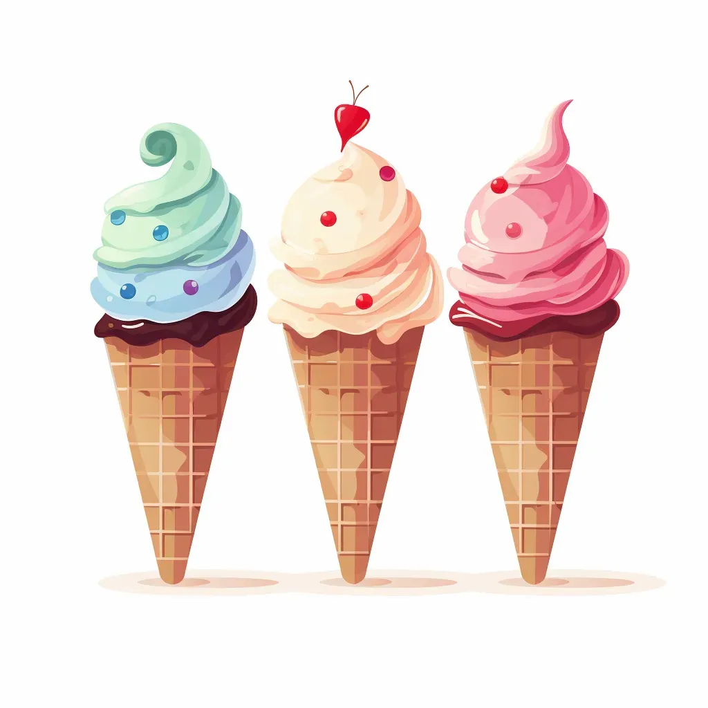 Playful ice cream cones in various colors logo - Image 2