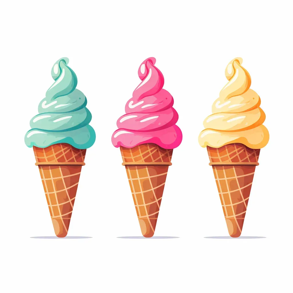 Playful ice cream cones in various colors logo - Image 3