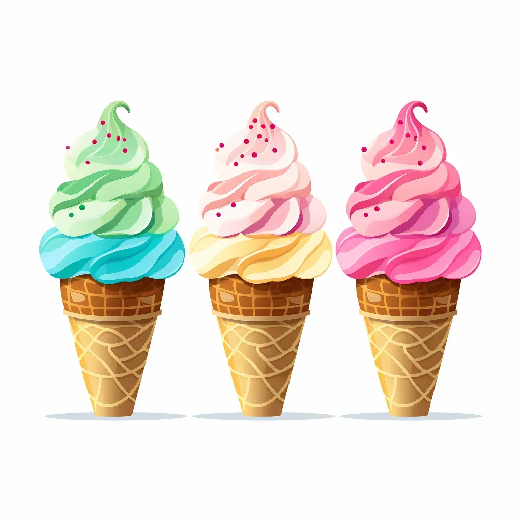 Playful ice cream cones in various colors logo - Image 4