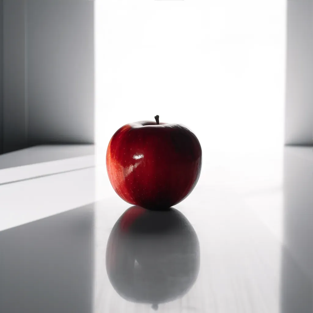 red apple white table - Image 3