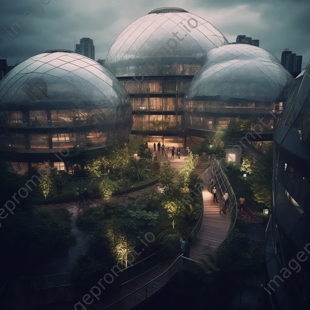 Futuristic greenhouse within a city block - Image 2