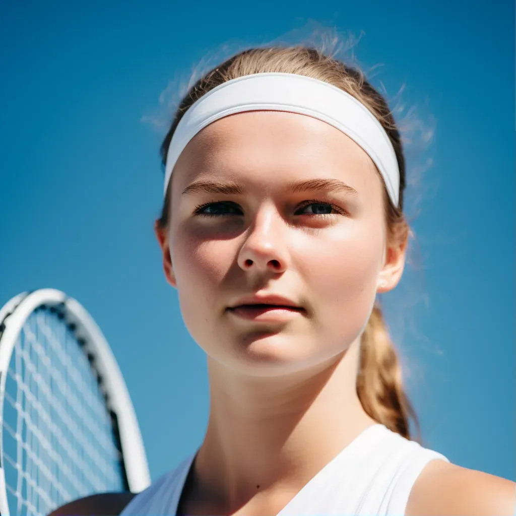 female tennis player portrait - Image 1