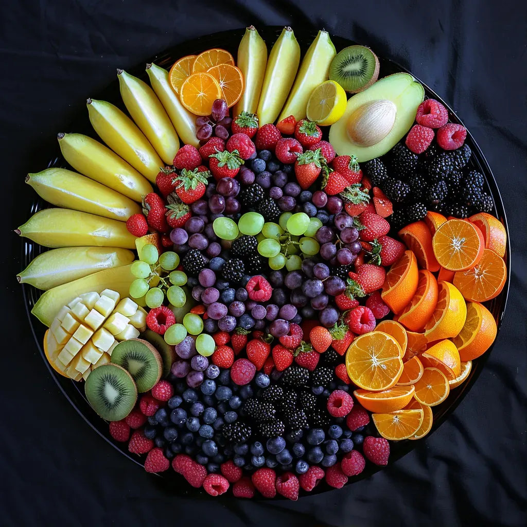 Colorful tropical fruit platter, shot on Canon EOS 80D - Image 1