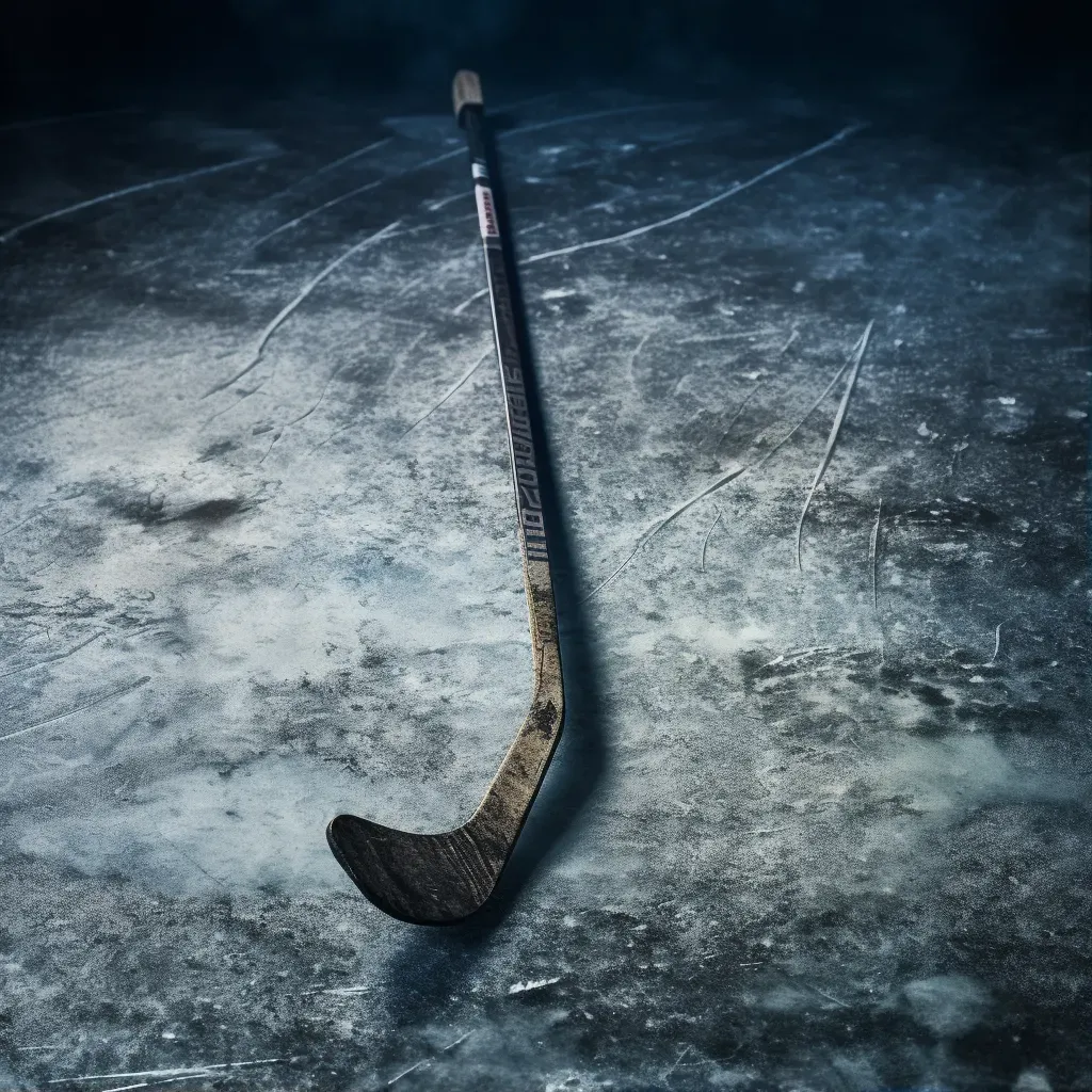 hockey stick and puck - Image 1