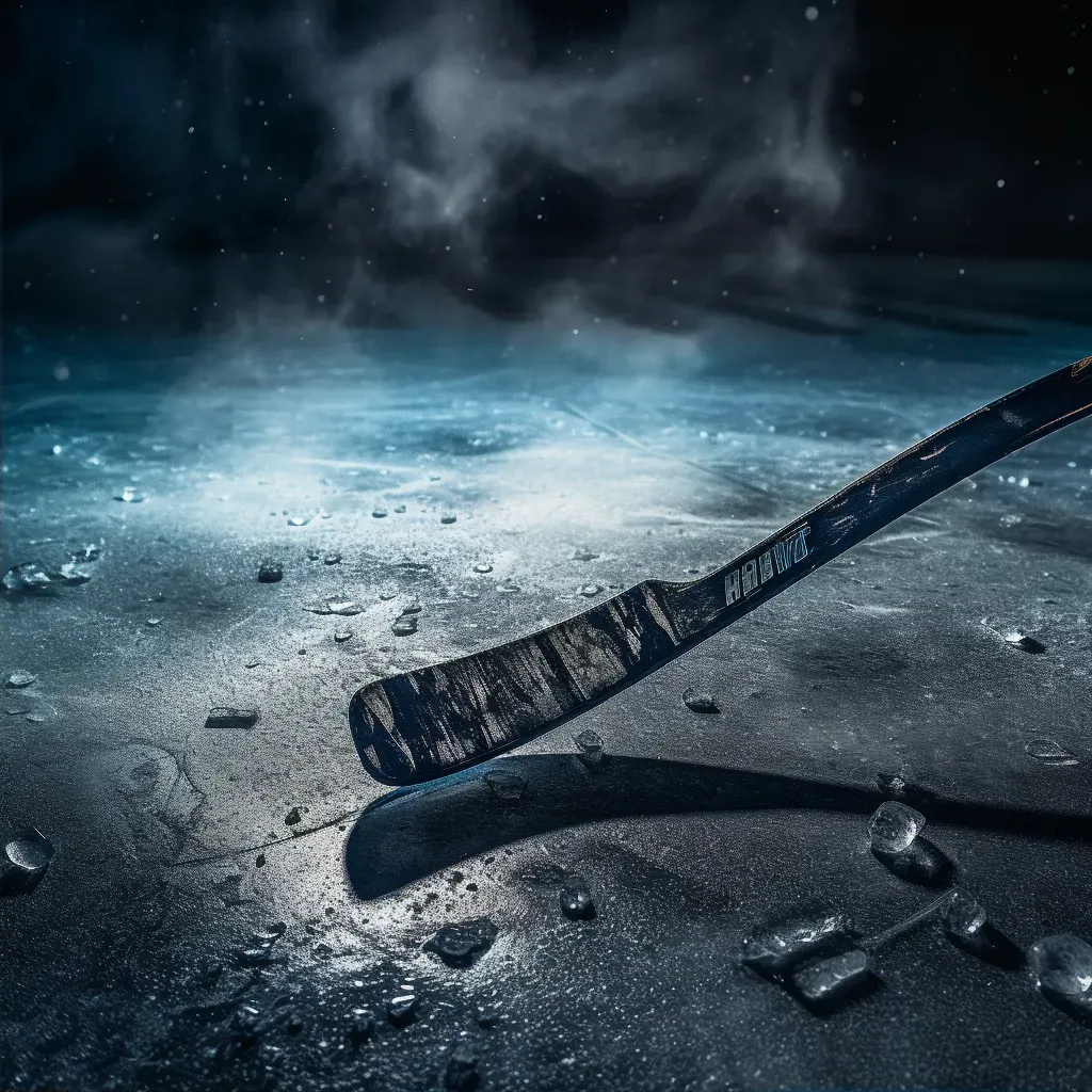 hockey stick and puck - Image 2